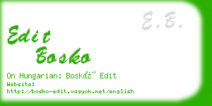 edit bosko business card